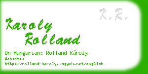 karoly rolland business card